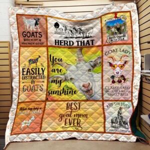 I Love My Goats- You Are My Sunshine Quilt Blanket  Quilt